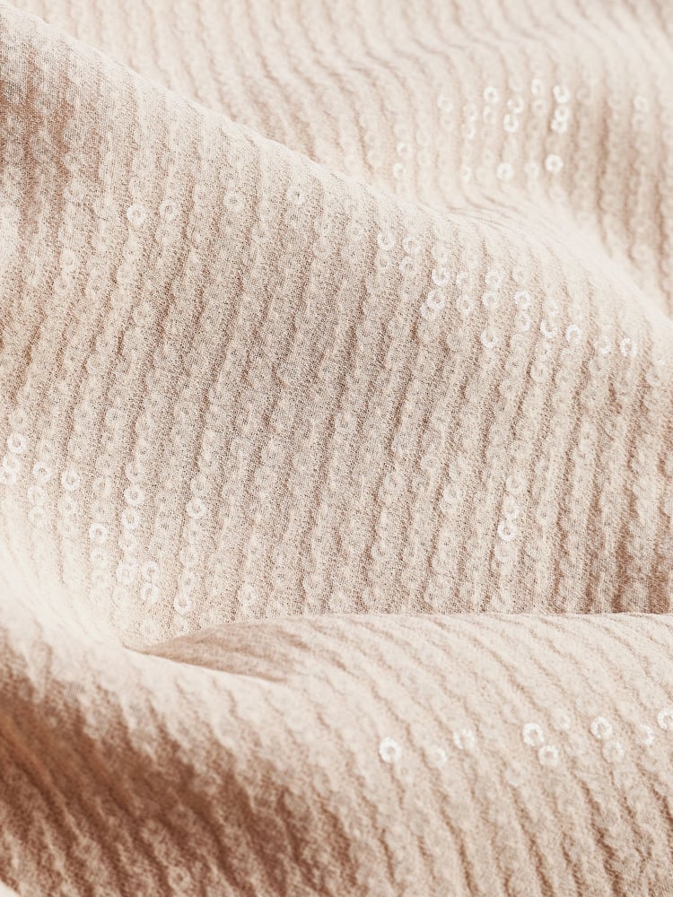 Cream Mesh Sequin Midi Skirt - Image 6 of 6