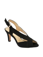 Lotus Black Slingback Occasion Cross Strap Sandals - Image 1 of 4