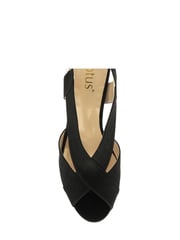 Lotus Black Slingback Occasion Cross Strap Sandals - Image 4 of 4