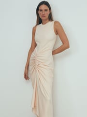 Reiss Blush Felicity Ruched Bodycon Midi Dress - Image 1 of 6