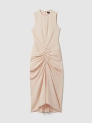 Reiss Blush Felicity Ruched Bodycon Midi Dress - Image 2 of 6