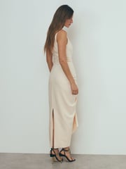 Reiss Blush Felicity Ruched Bodycon Midi Dress - Image 5 of 6