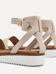 Linzi Nude Jaycee Flat Sandals With Embellished Front Strap - Image 5 of 5