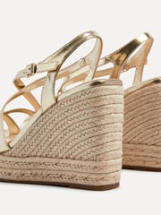 Linzi Gold Lexie Strappy Square Toe Wedges - Image 4 of 5