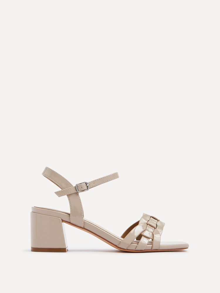 Linzi Nude Jhene Heeled Sandals With Plaited Front Strap - Image 2 of 5