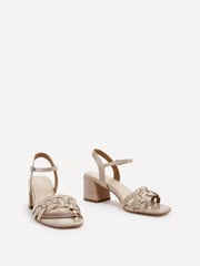 Linzi Nude Jhene Heeled Sandals With Plaited Front Strap - Image 3 of 5