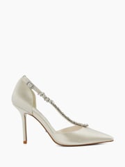 Dune London Cream Devotional Bridal Embellished Heels - Image 3 of 7