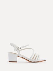 Linzi White Afia Strappy Block Heel Sandals - Image 2 of 5