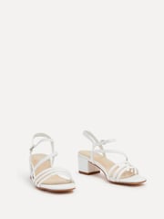 Linzi White Afia Strappy Block Heel Sandals - Image 3 of 5