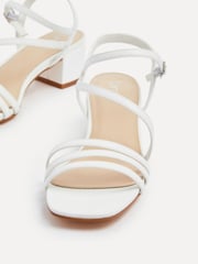 Linzi White Afia Strappy Block Heel Sandals - Image 4 of 5