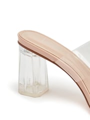 Linzi Nude Muse Perspex Heeled Sandals - Image 6 of 6