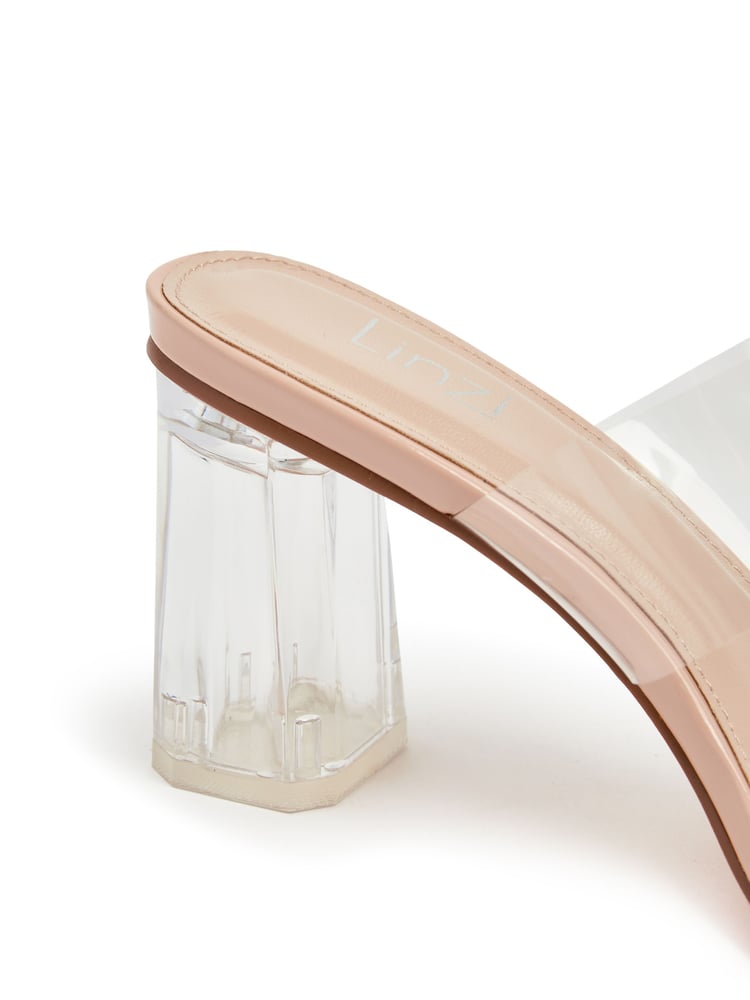 Linzi Nude Muse Perspex Heeled Sandals - Image 6 of 6