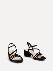 Linzi Black Afia Strappy Block Heel Sandals - Image 3 of 5
