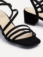 Linzi Black Afia Strappy Block Heel Sandals - Image 4 of 5