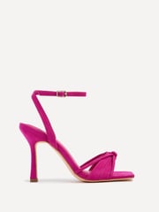 Linzi Pink Nola Strappy Heeled Sandals With Knotted Front Detail - Image 2 of 5