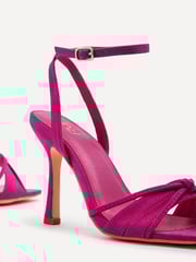 Linzi Pink Nola Strappy Heeled Sandals With Knotted Front Detail - Image 5 of 5