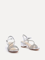 Linzi Silver Riri Diamante Embellished Strappy Heels - Image 3 of 5