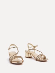 Linzi Gold Riri Diamante Embellished Strappy Heels - Image 3 of 5