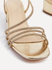 Linzi Gold Riri Diamante Embellished Strappy Heels - Image 4 of 5