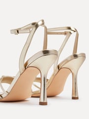 Linzi Gold Nola Strappy Heeled Sandals With Knotted Front Detail - Image 5 of 5