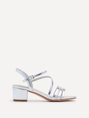 Linzi Silver Afia Strappy Block Heel Sandals - Image 2 of 5