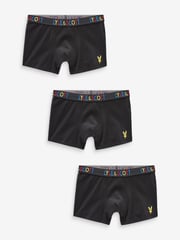 Lyle & Scott Black Nevan Boys Underwear Trunks 3 Pack - Image 1 of 2