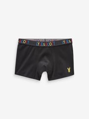 Lyle & Scott Black Nevan Boys Underwear Trunks 3 Pack - Image 2 of 2