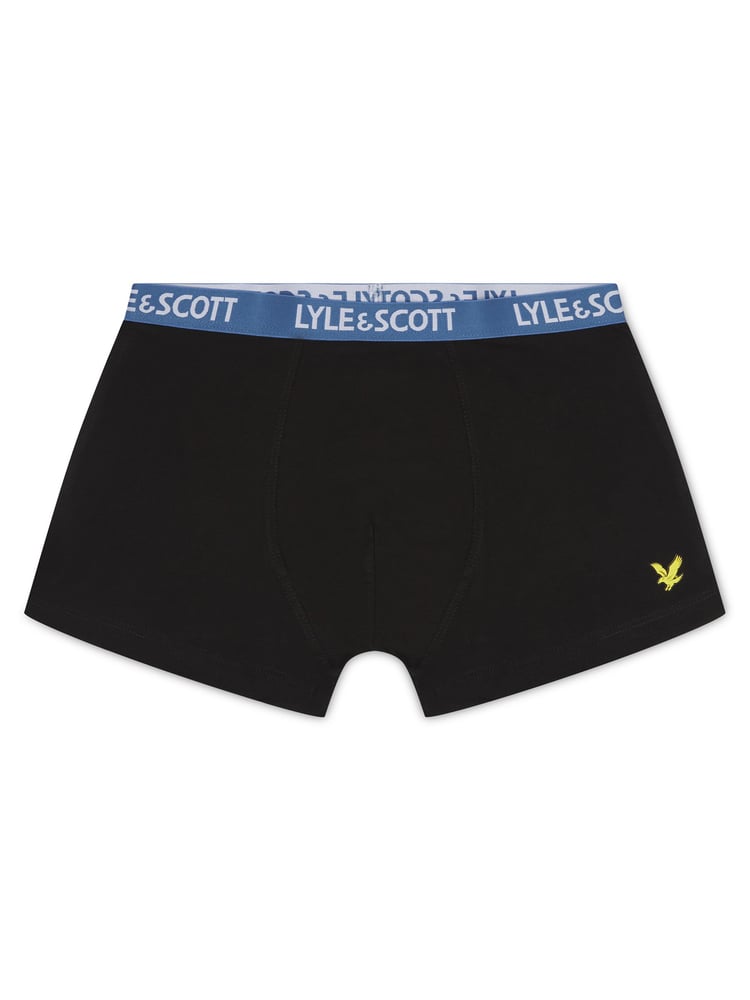 Lyle & Scott Black Underwear Boys Markus Trunks 3 Pack - Image 4 of 4
