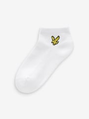 Lyle & Scott White Boys Cotton Ankle Socks 3 Pack - Image 2 of 2