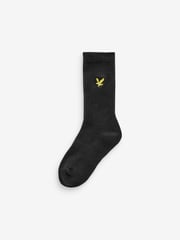 Lyle & Scott Grey Boys Scout Cotton Sports Socks 3 Pack - Image 2 of 4