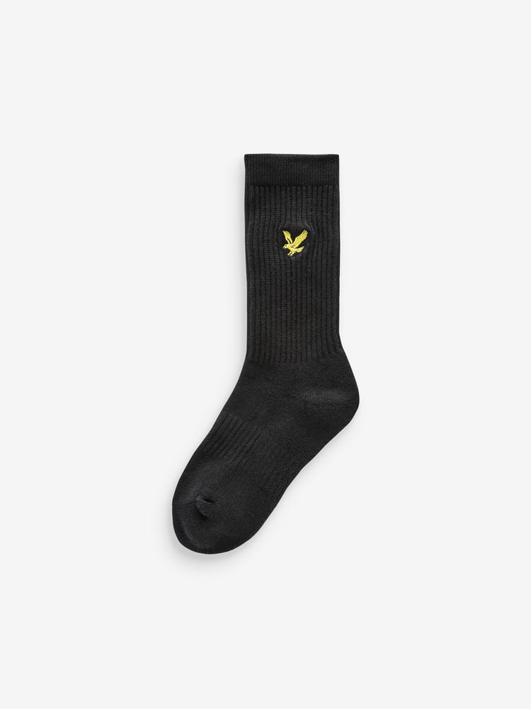 Lyle & Scott Grey Boys Scout Cotton Sports Socks 3 Pack - Image 2 of 4 Lyle & Scott Grey Boys Scout Cotton Sports Socks 3 Pack - Image 2 of 4