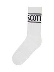 Lyle & Scott White Jacquard Boys Sports Socks 3 Pack - Image 2 of 2