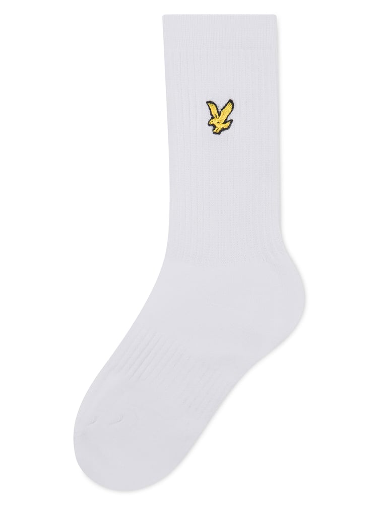 Lyle & Scott White Scout Boys Cotton Sports Socks 3 Pack - Image 2 of 2 Lyle & Scott White Scout Boys Cotton Sports Socks 3 Pack - Image 2 of 2