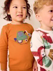 Green/Orange Transport 3 Pack Snuggle Pyjamas (9mths-8yrs) - Image 4 of 15