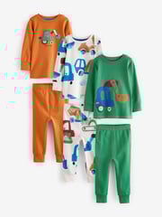 Green/Orange Transport 3 Pack Snuggle Pyjamas (9mths-8yrs) - Image 7 of 15