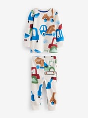 Green/Orange Transport 3 Pack Snuggle Pyjamas (9mths-8yrs) - Image 9 of 15