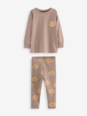 Blue/Brown/Khaki Green Animal 3 Pack Snuggle Pyjamas (9mths-8yrs) - Image 7 of 9