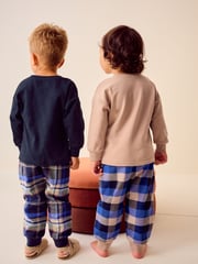 Blue/Neutral Transport Woven Bottom Check Pyjamas 2 Pack (9mths-8yrs) - Image 3 of 11