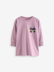 Pink/Rust/Cream Transport 3 Pack Oversized 100% Cotton Pyjamas (9mths-10yrs) - Image 11 of 16