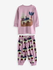 Pink/Rust/Cream Transport 3 Pack Oversized 100% Cotton Pyjamas (9mths-10yrs) - Image 6 of 16
