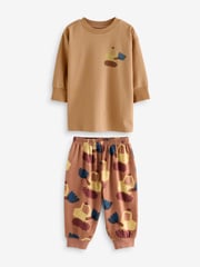 Pink/Rust/Cream Transport 3 Pack Oversized 100% Cotton Pyjamas (9mths-10yrs) - Image 8 of 16