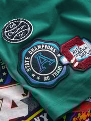 Blue/Green Varsity 2 Pack 100% Cotton Long Sleeve Pyjamas (3-16yrs) - Image 10 of 11