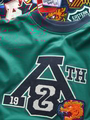 Blue/Green Varsity 2 Pack 100% Cotton Long Sleeve Pyjamas (3-16yrs) - Image 11 of 11