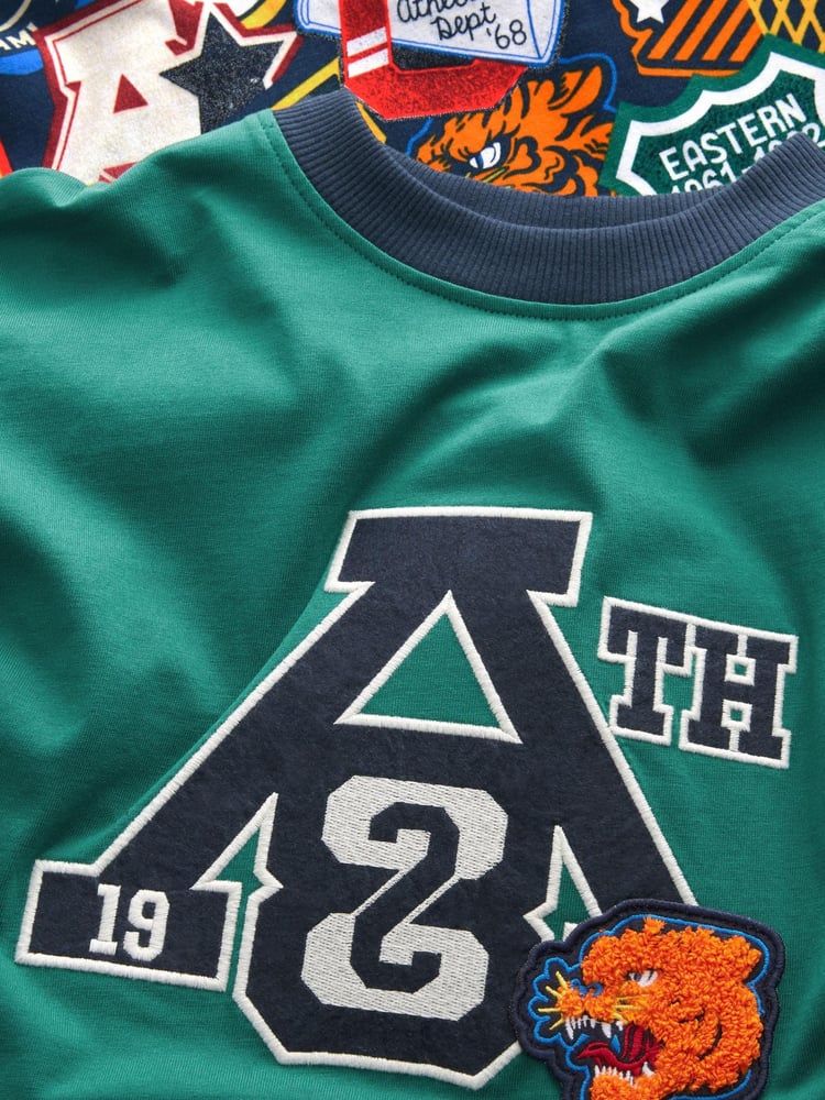 Blue/Green Varsity 2 Pack 100% Cotton Long Sleeve Pyjamas (3-16yrs) - Image 11 of 11