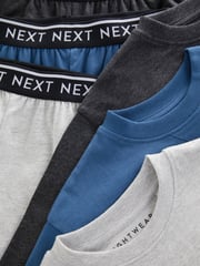 Blue/Grey/Charcoal Long Leg Pyjamas 3 Pack (4-16yrs) - Image 11 of 12