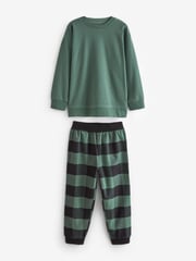 Blue/Green/Brown Woven Check Pyjamas 3 Pack (3-16yrs) - Image 6 of 10