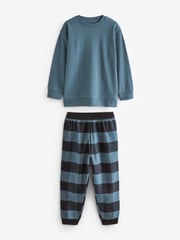 Blue/Green/Brown Woven Check Pyjamas 3 Pack (3-16yrs) - Image 7 of 10