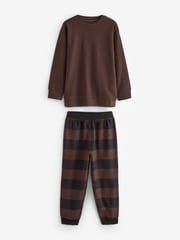 Blue/Green/Brown Woven Check Pyjamas 3 Pack (3-16yrs) - Image 8 of 10