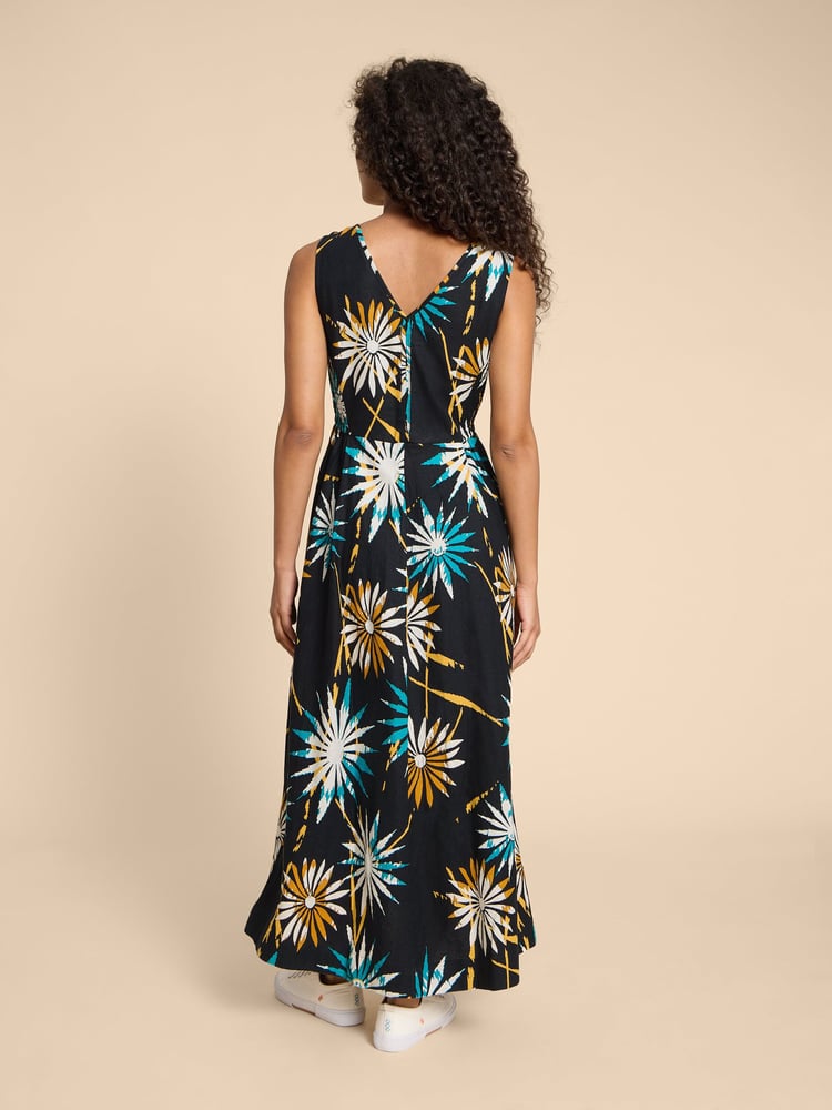 White Stuff Black Linen Blend Gigi Maxi Dress - Image 2 of 4 White Stuff Black Linen Blend Gigi Maxi Dress - Image 2 of 4
