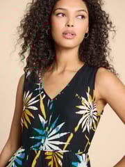 White Stuff Black Linen Blend Gigi Maxi Dress - Image 4 of 4